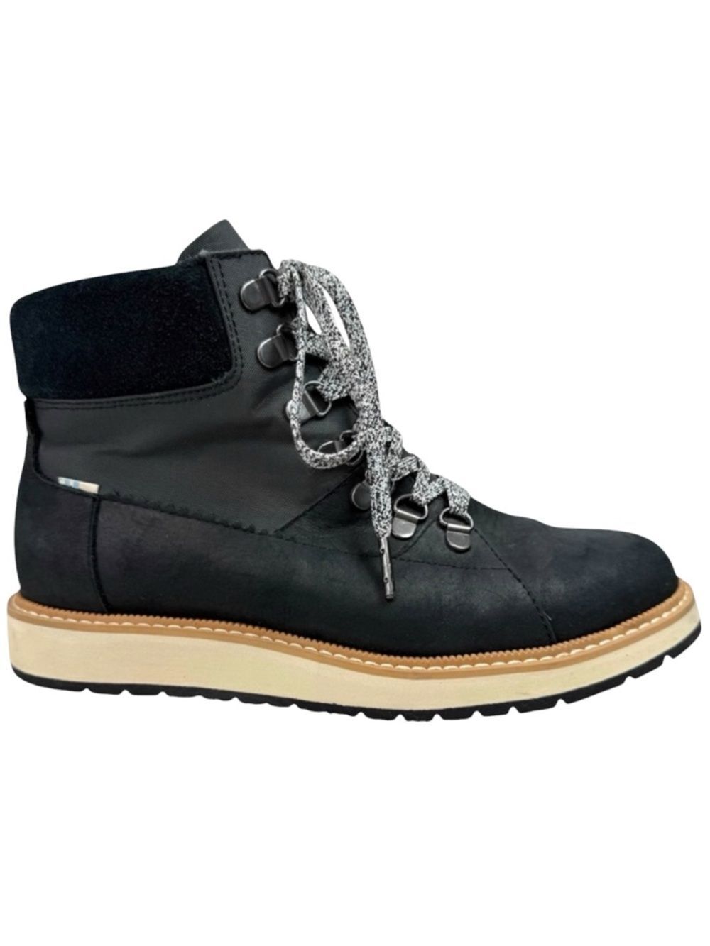 Toms Mesa Waterproof Lace Up Suede Hiking Boots Black Womens Size 7 Gorpcore